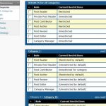 captura de ajustes de Categorías por usuario en plugin role scoper