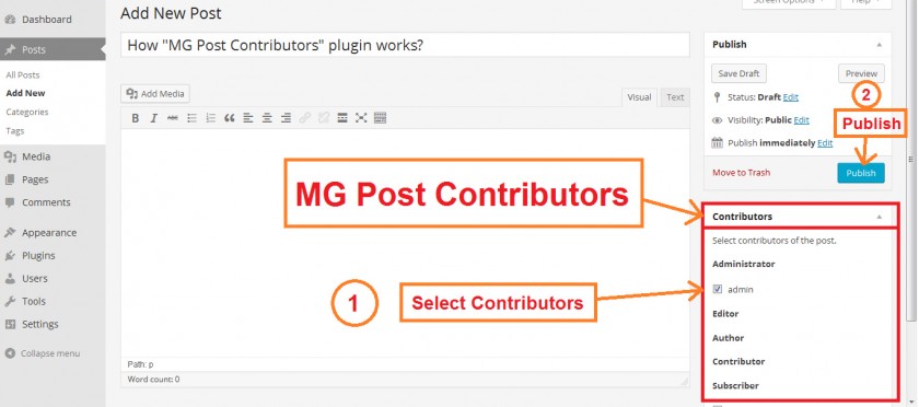varios colaboradores wordpress