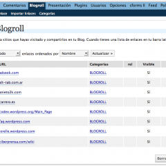 Conoce el Panel de Administración – Blogroll