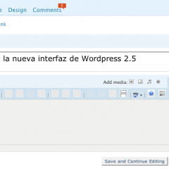 Prueba la nueva interfaz de WordPress 2.5