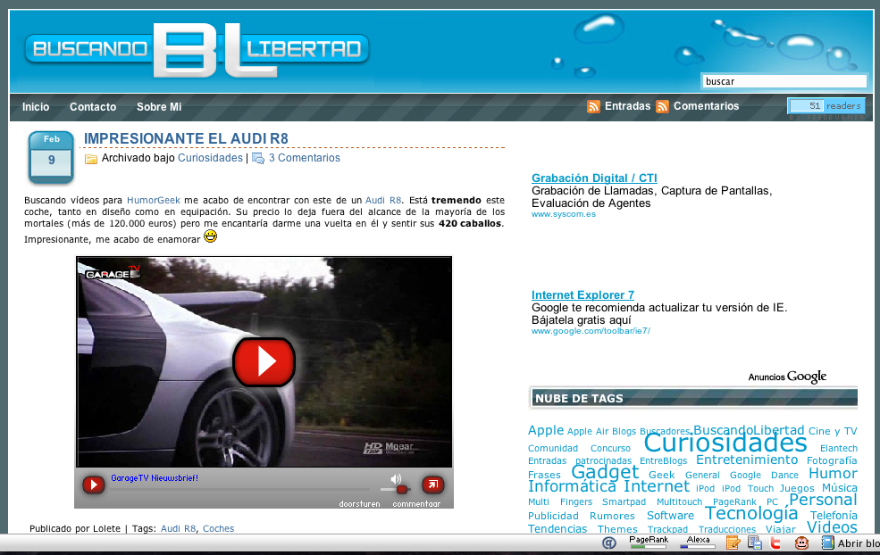 Blog del lector: Buscando Libertad