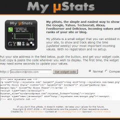My µStats – Widget de Popularidad