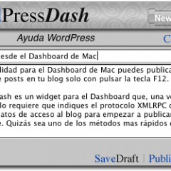 WordPress desde el Dashboard de Mac