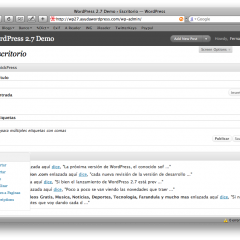 Las Novedades de WordPress 2.7