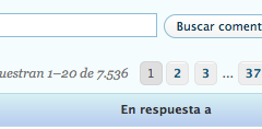 Como cambiar la cantidad de comentarios mostrados en Admin
