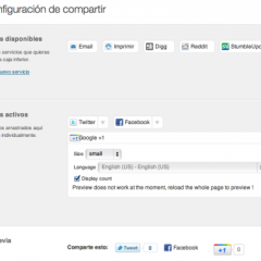 Botón Google plus (+1) en Sharedaddy de Jetpack