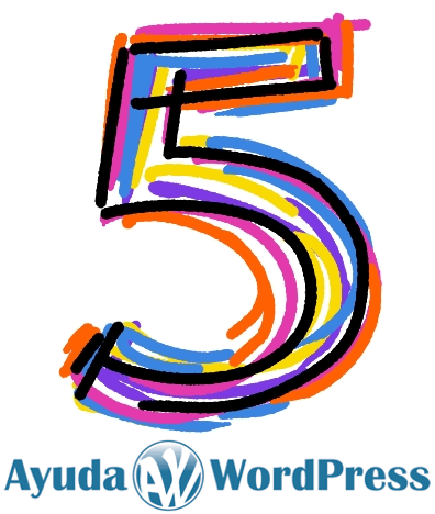cinco años ayuda wordpress