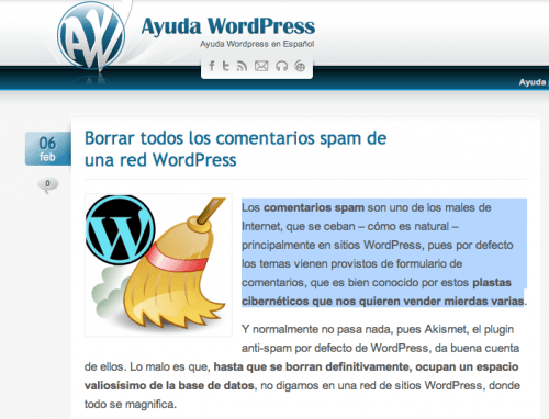cambiar color texto seleccionado wordpress