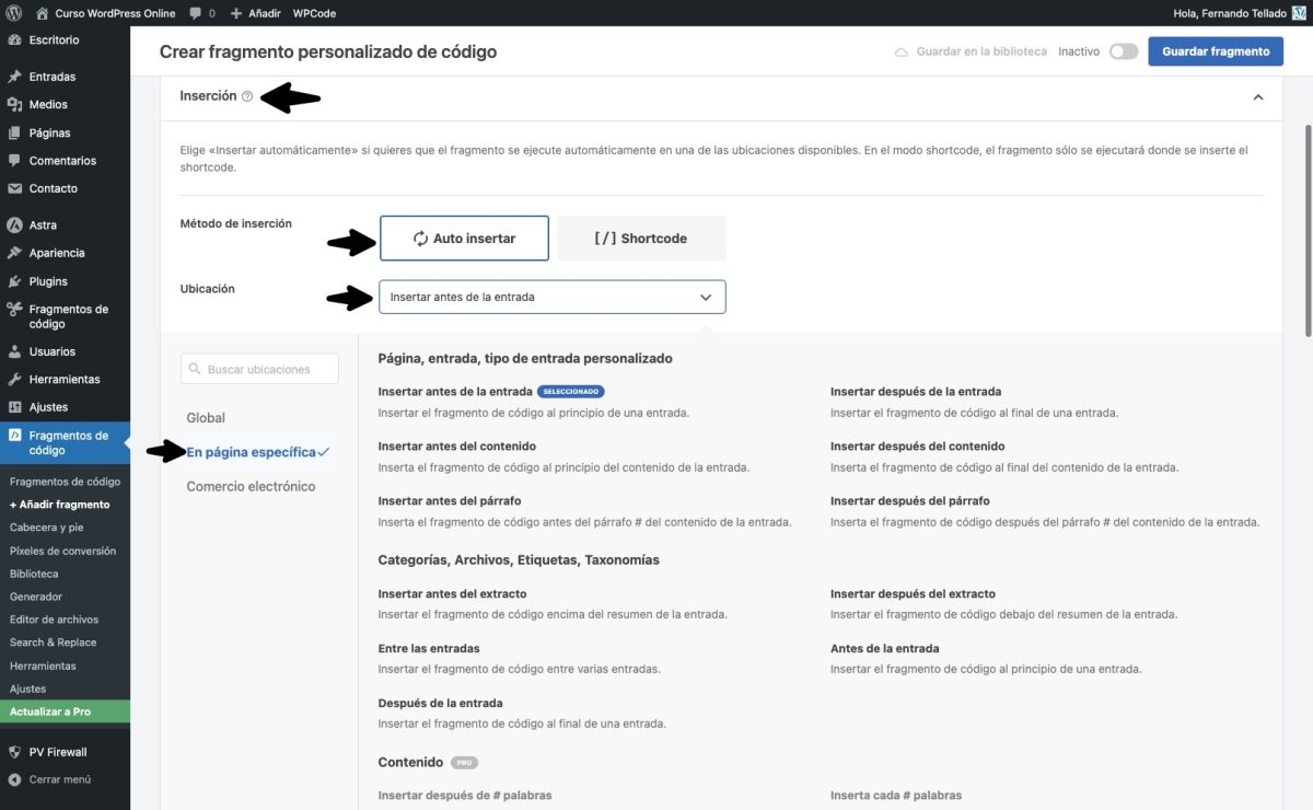 Insertar Javascript en WordPress correctamente (actualizado) • Ayuda ...