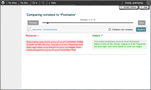 revisiones wordpress 3.6 primera interfaz
