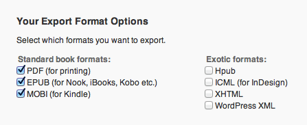 formatos exportacion pressbooks