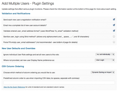 amu ajustes principales