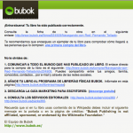 email exportar a bubok