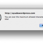 ventana error titulo wordpress