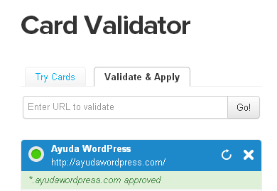 Card Validator approved Twitter Developers