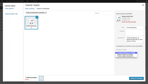 insertar audio wordpress 3.6