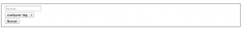 buscador con lista de tags