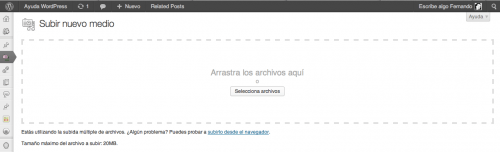 subir archivos wordpress