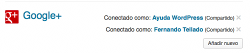 conexiones wordpress google+