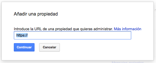 añadir propiedad https en google search console