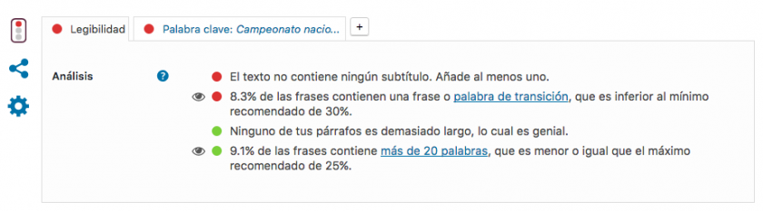 Análisis legibilidad