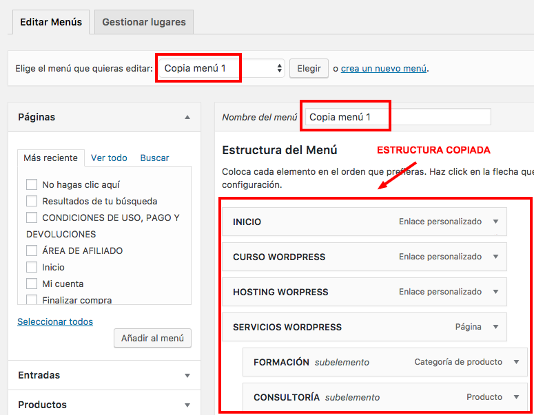 menu-duplicado-wordpress
