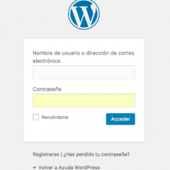 Todos los parámetros de acceso de WordPress