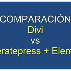 Análisis comparativa: Divi y Generatepress + Elementor
