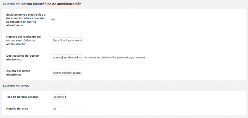 enviar correo carritos abandonados woocommerce