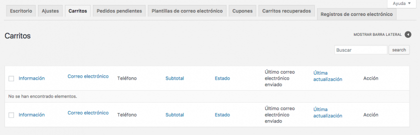 carritos abandonados woocommerce