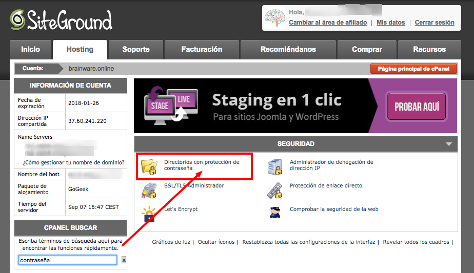 proteger directorios clave cpanel 1