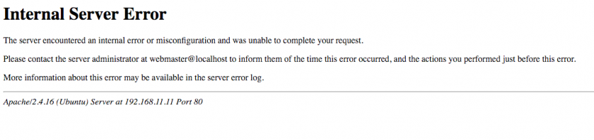 Internal Server Error / Error interno del servidor - Cómo ...