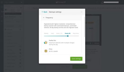 Backup cada 6 horas managewp