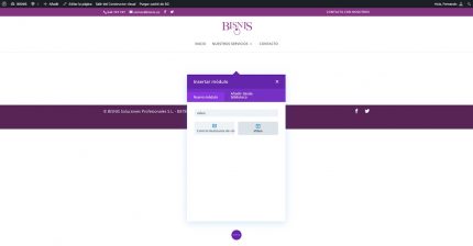 Insertar módulo Divi vídeo