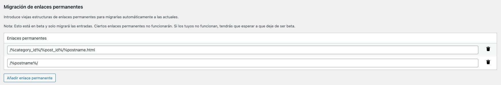 migracion enlaces permantentes wordpress redirection plugin