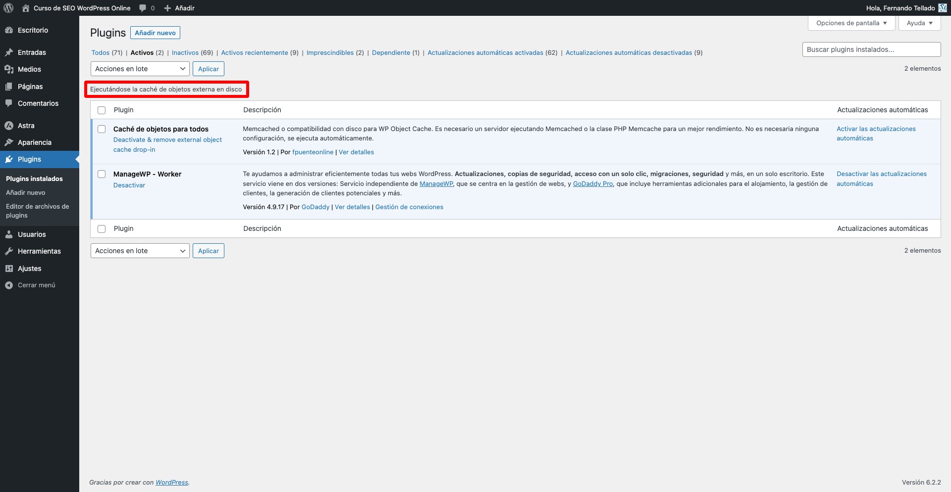 cache objetos para todos sin memcached disco