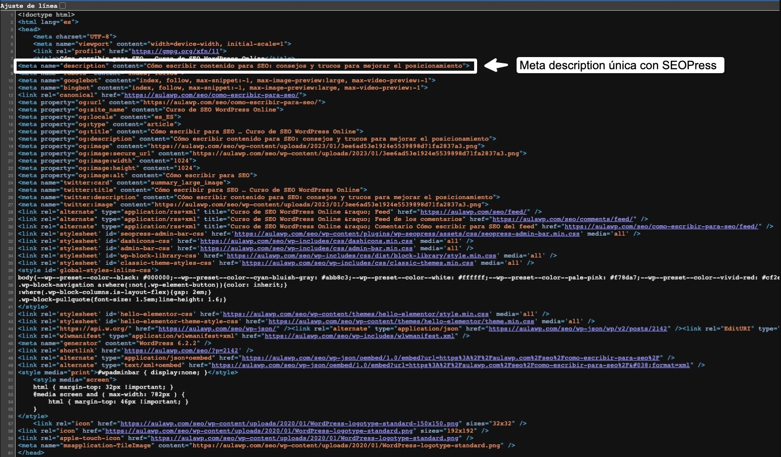 meta description no duplicada tema hello elementor plugin seopress jpg 1601×940