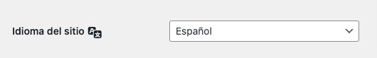 traducir wordpress ajustes generales