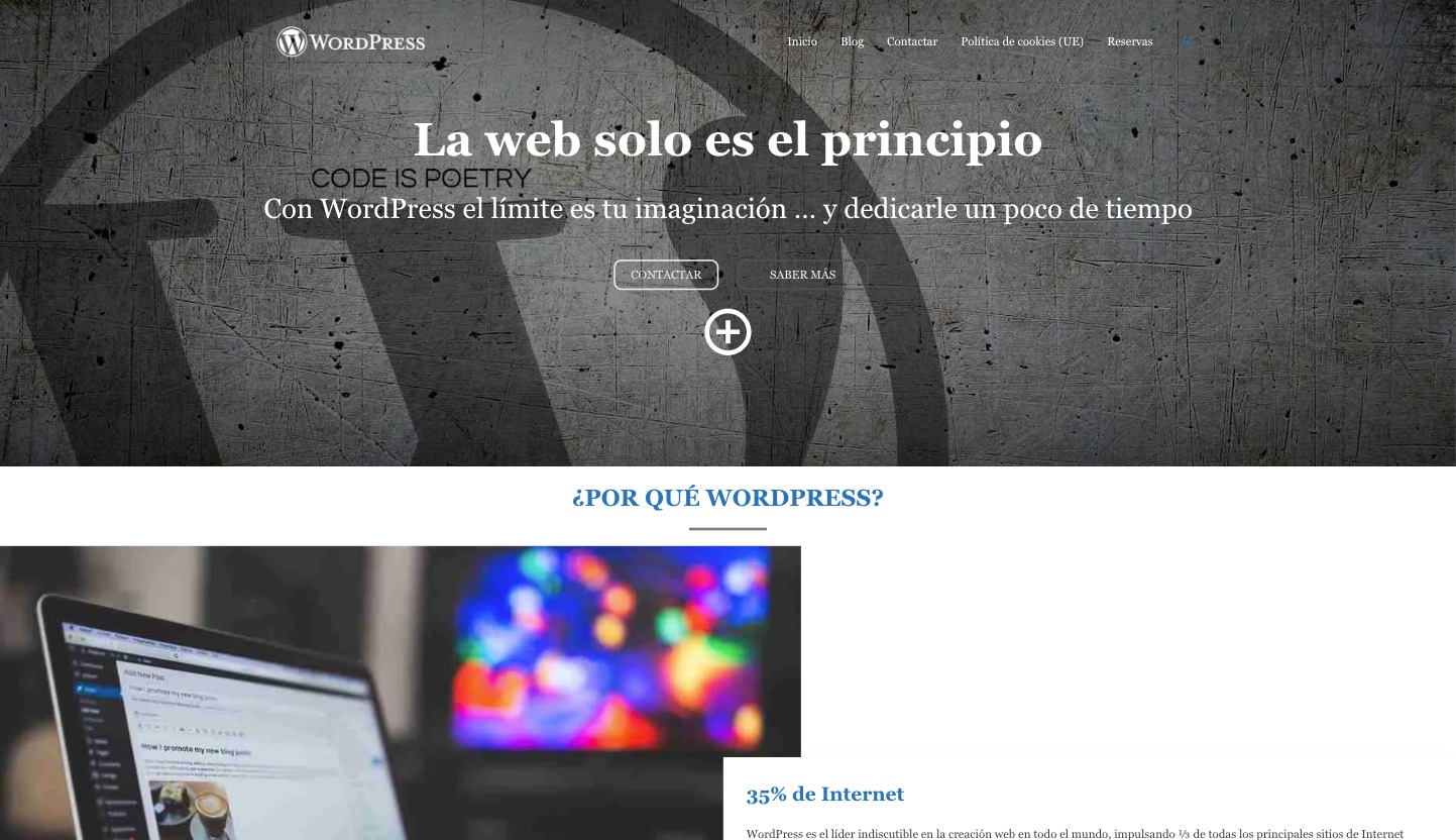 bloque wordpress alto minimo pixeles escritorio