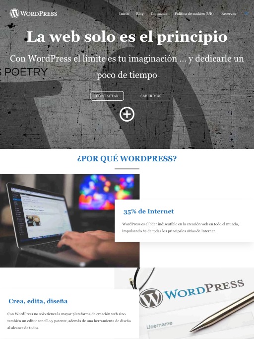 bloque wordpress alto minimo pixeles ipad