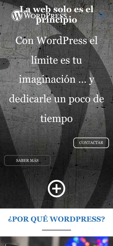 bloque wordpress alto minimo pixeles movil