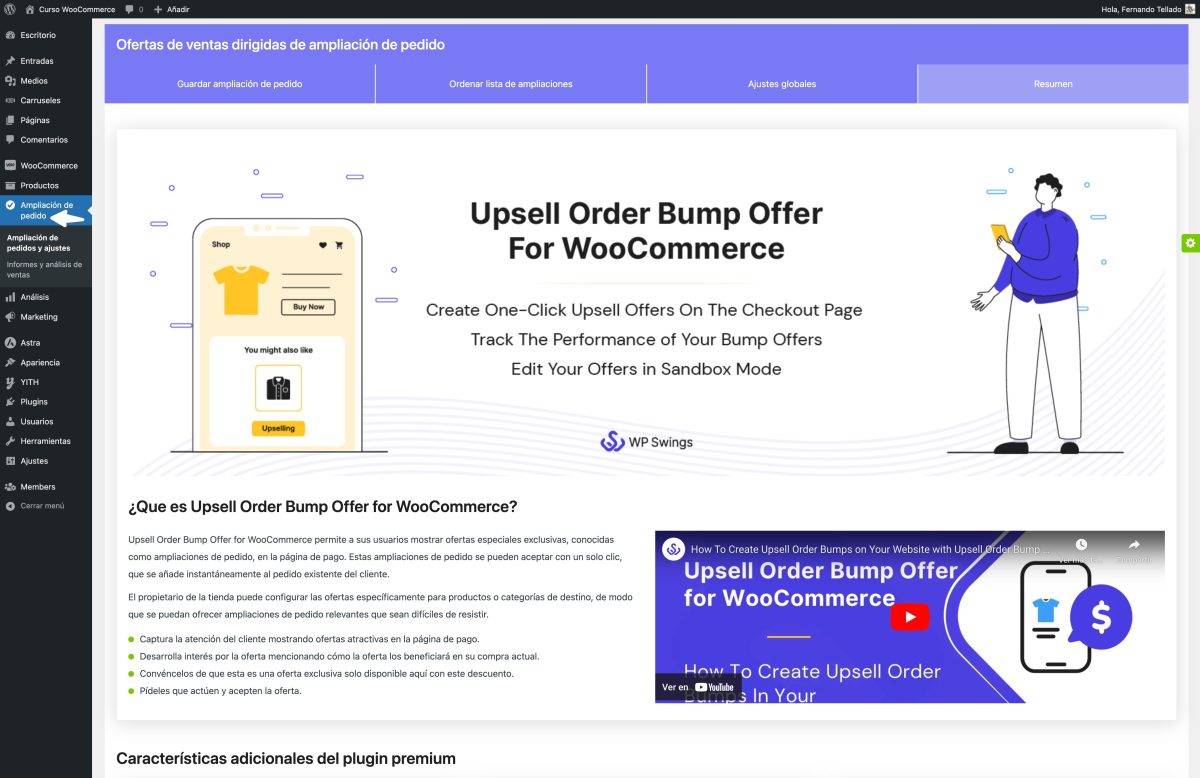 ampliación de pedidos woocommerce