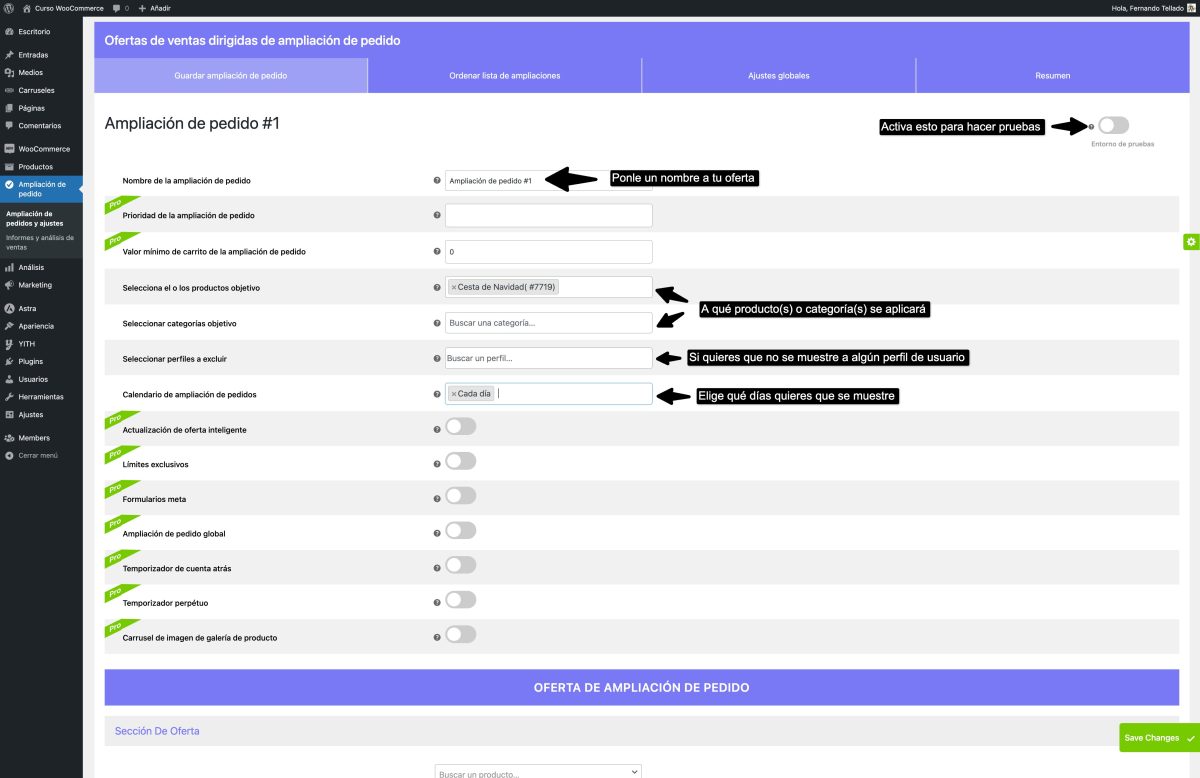 crear oferta ampliacion pedido 1