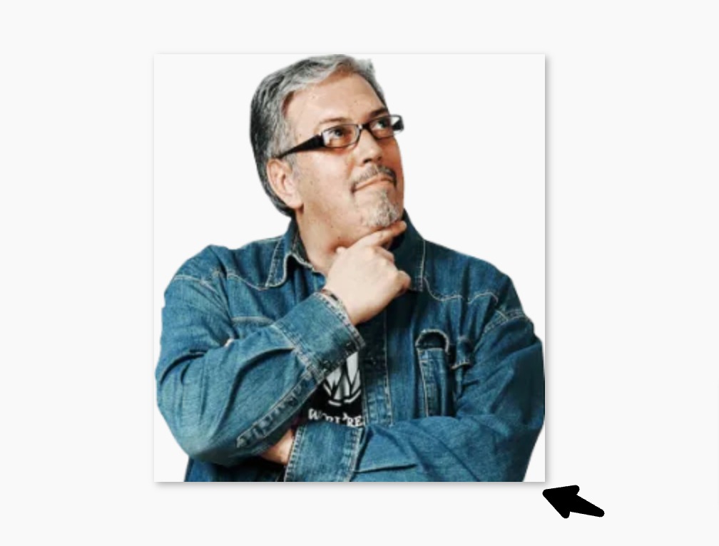 sombreado en imagen editor clasico wordpress