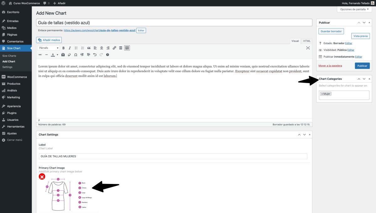 Cómo añadir una guía de tallas en tu tienda online WooCommerce @ Ayuda ...