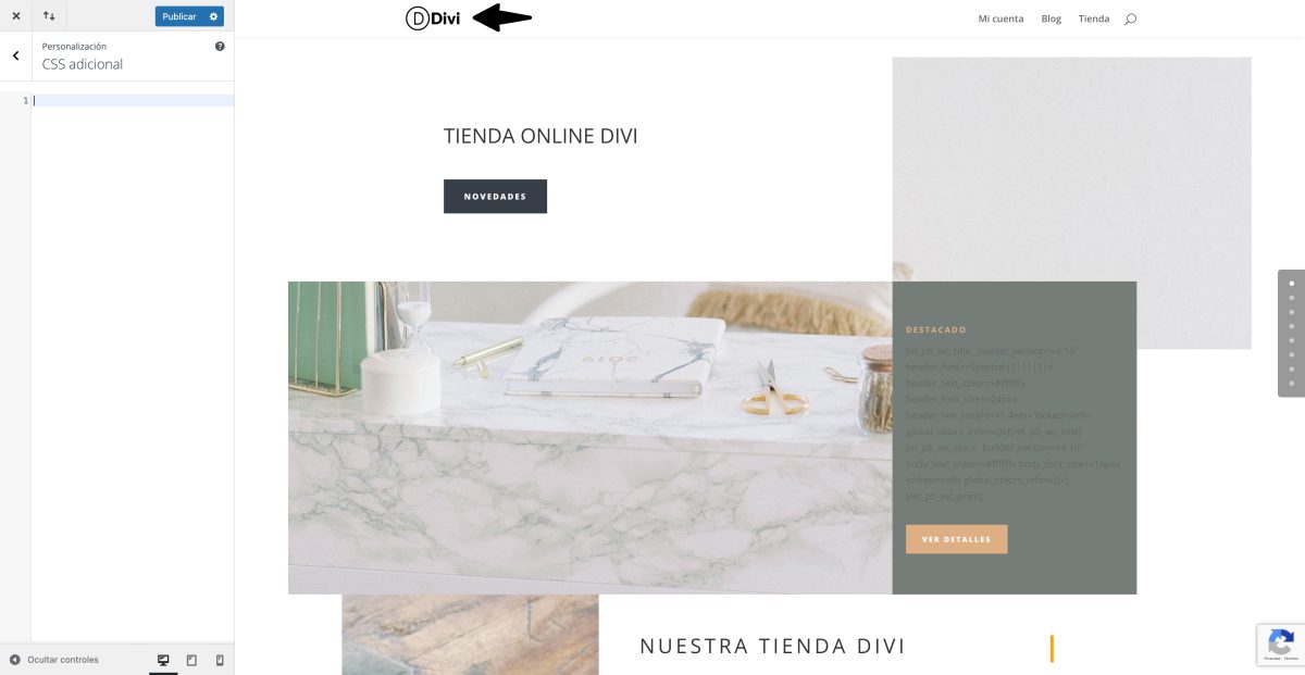 logo divi a la izquierda