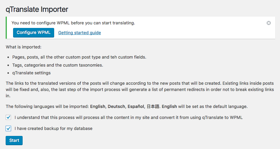 qtranslate importer to wpml