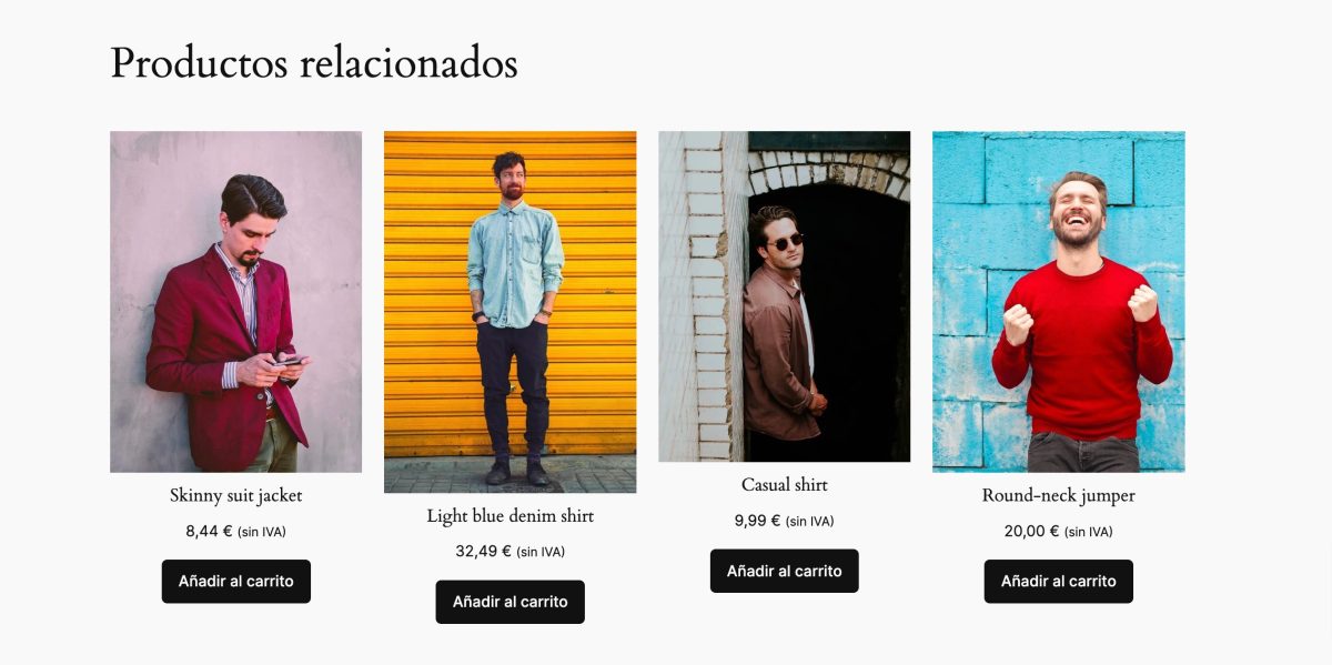imagenes productos relacionados woocommerce
