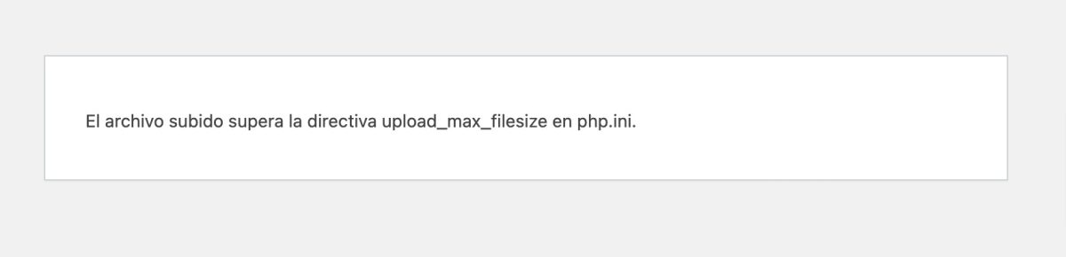 wordpress error archivo grande php