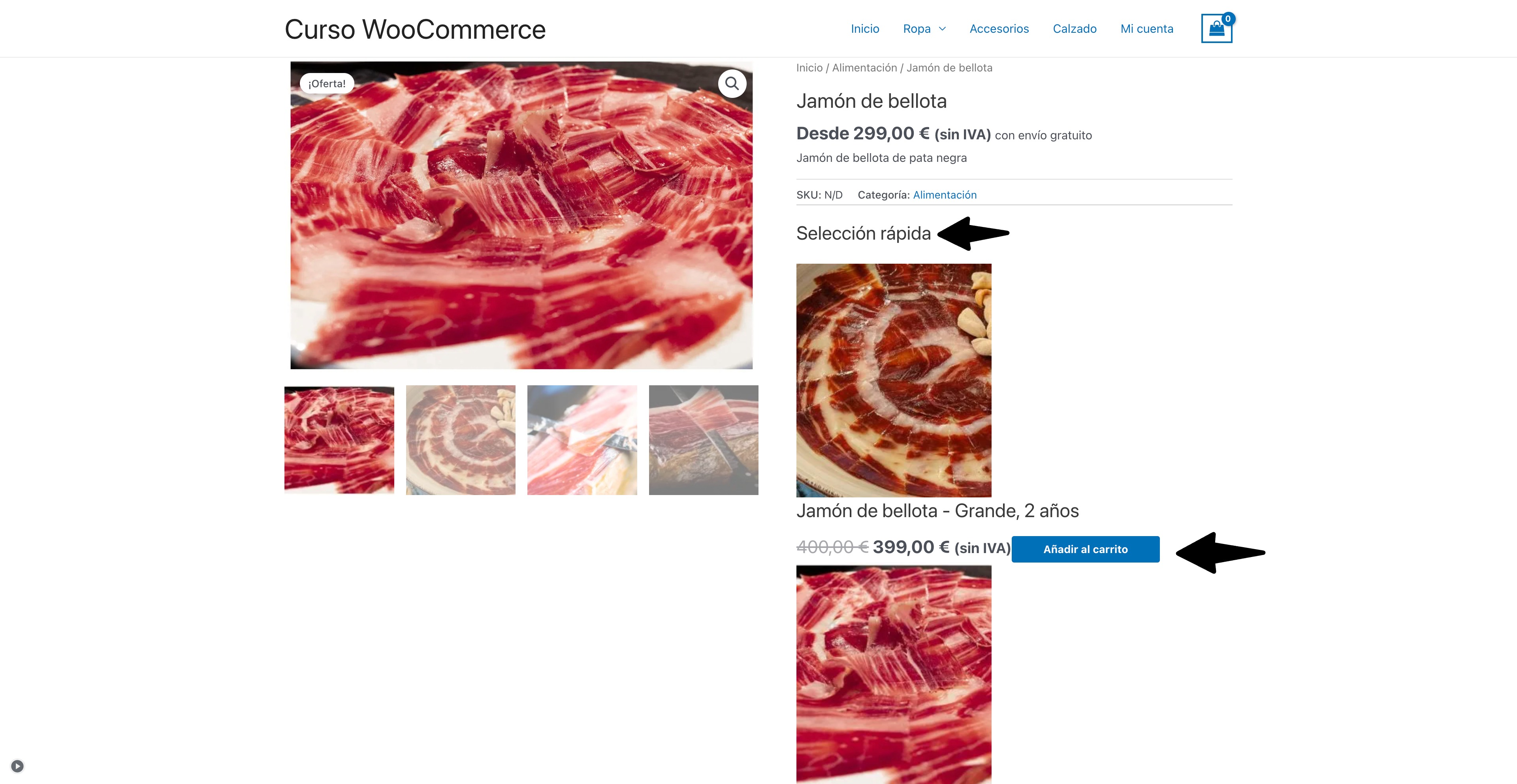variaciones producto woo como listado